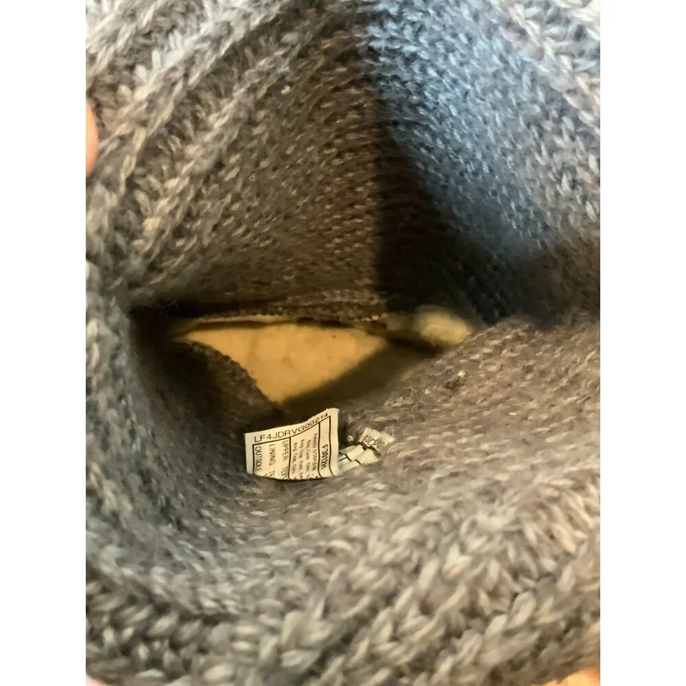 Ugg Australia Gray Classic Cardy Knee High | Fold Over Boots W/ Buttons, Size 9